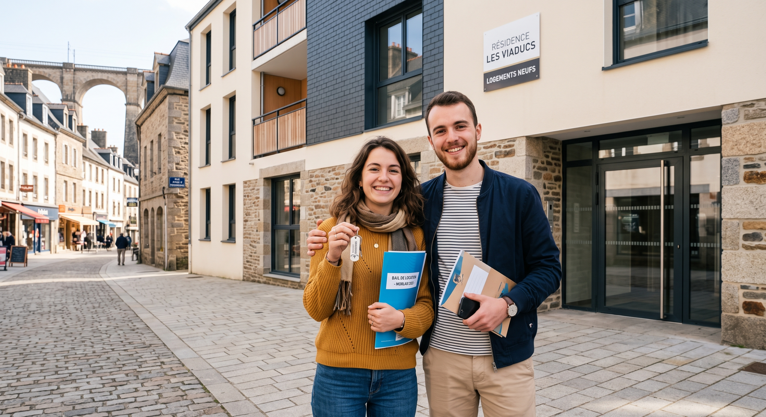 eune couple projetant un premier achat immobilier en Finistere