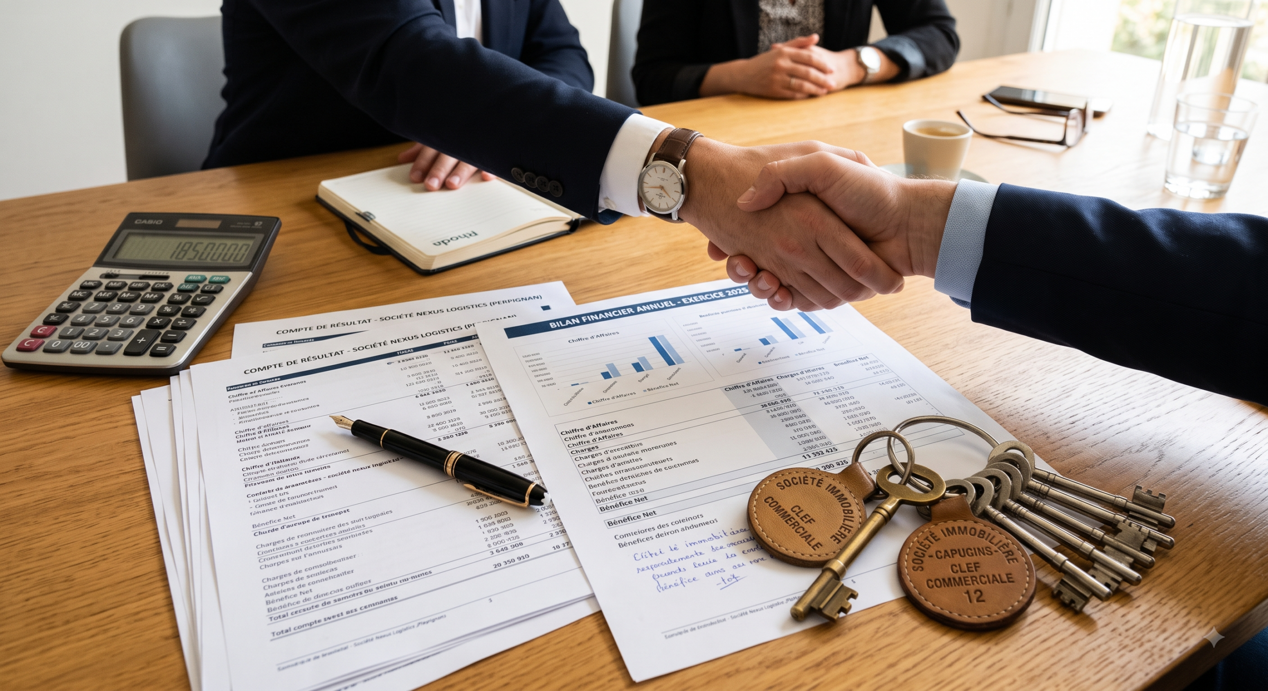 Conseil notarial et calcul d'amortissement fiscal pour reprise de commerce