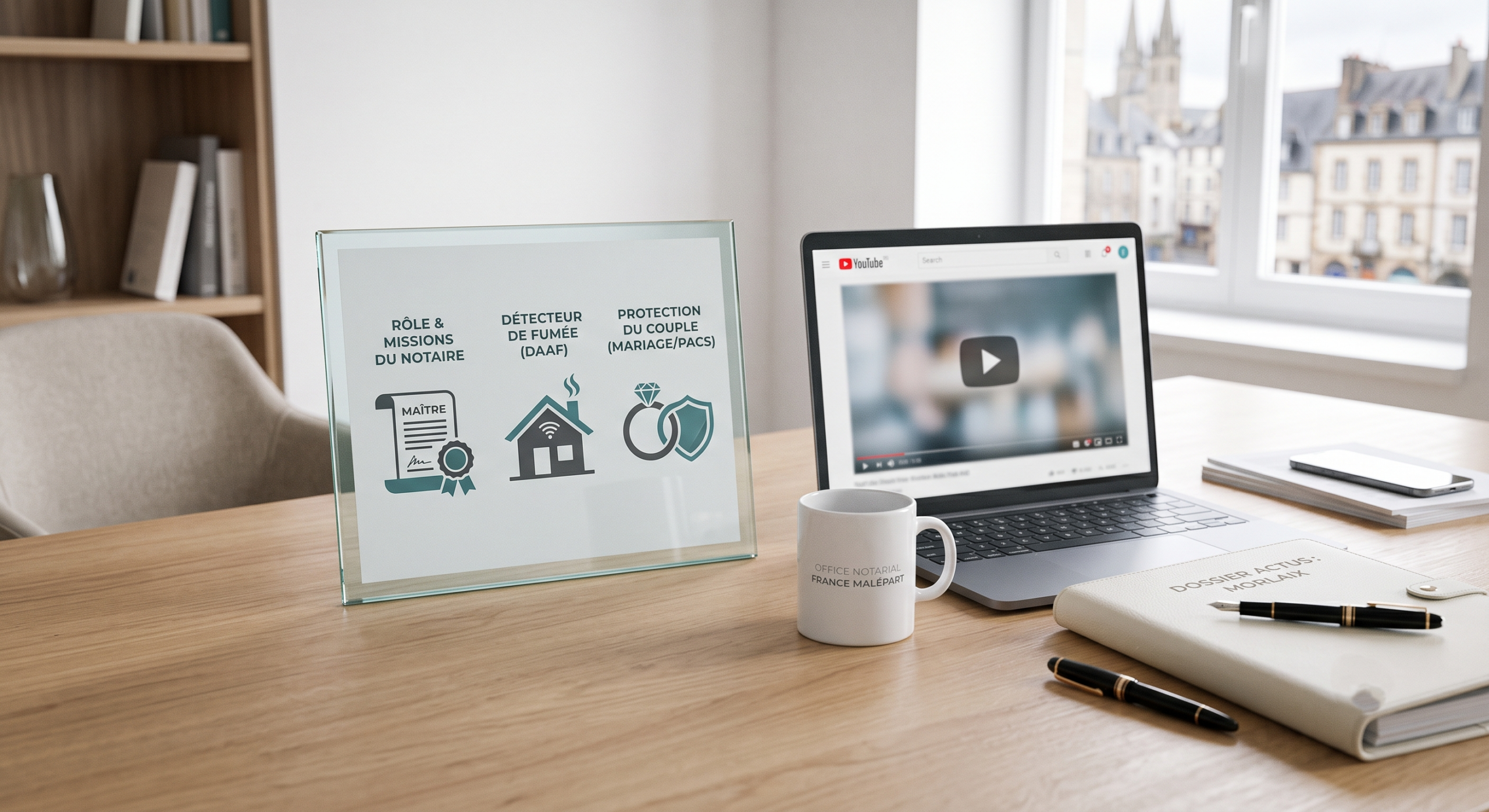 Récapitulatif vidéo actualités notariales Morlaix : missions, DAAF et PACS/Mariage - Office France Malépart
