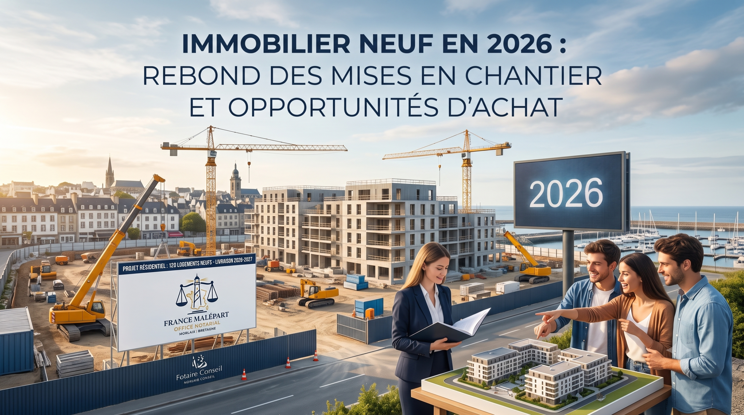 Programme immobilier neuf et chantier en construction VEFA à Morlaix - Office Notarial France Malépart