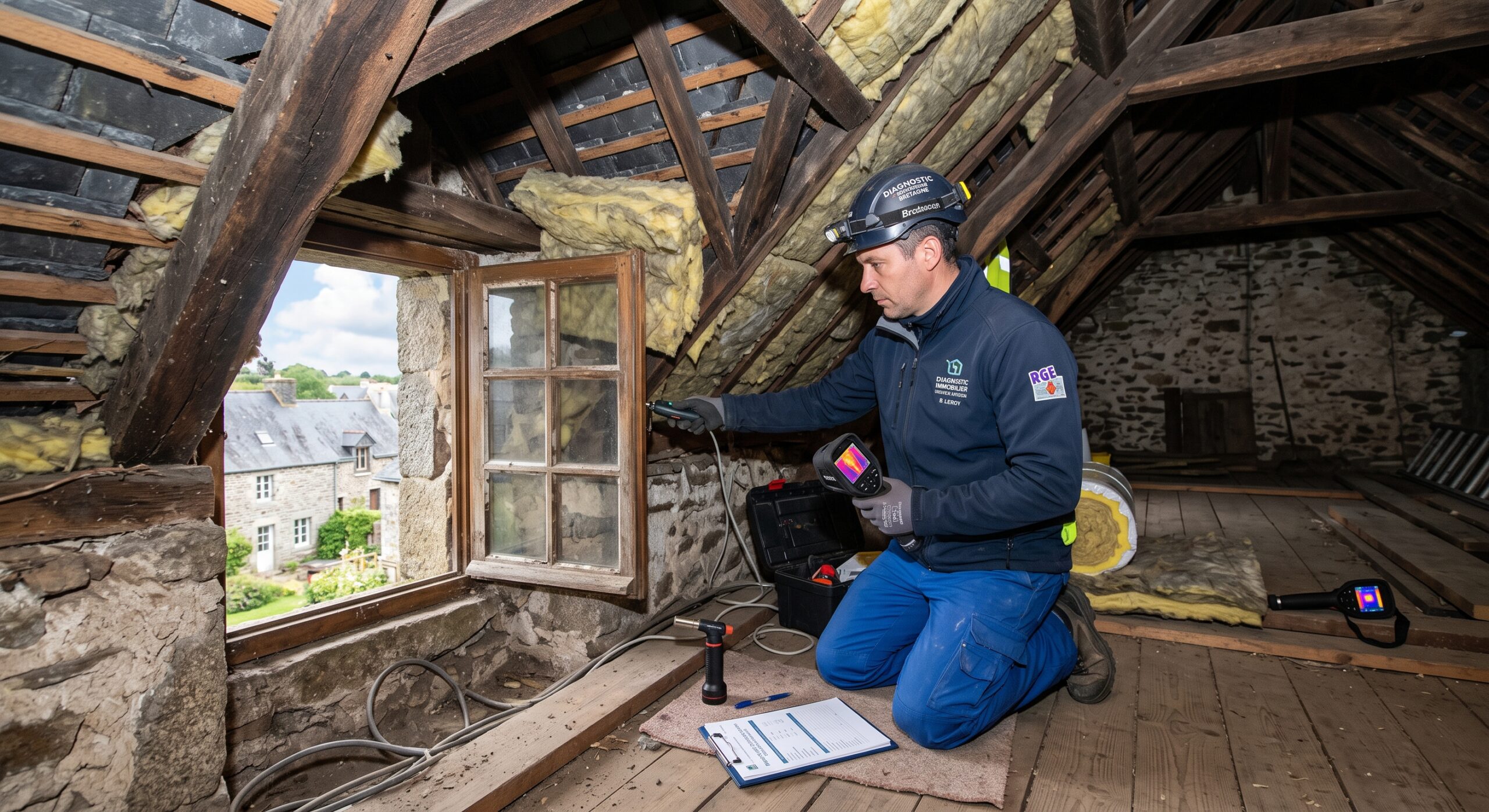 Audit energetique et controle DPE maison ancienne notaire Morlaix