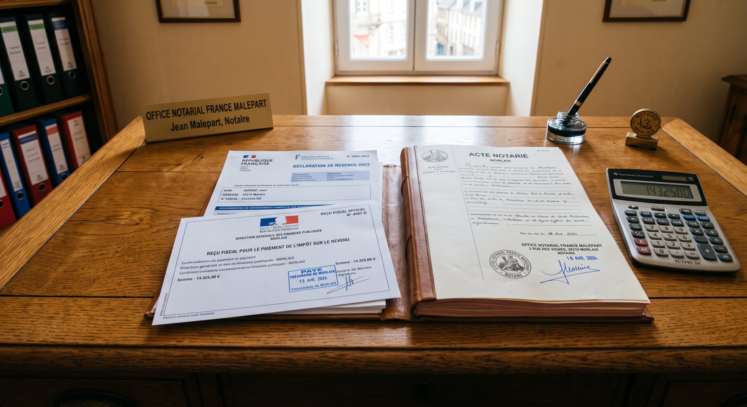 Calcul de la deduction fiscale pour don au patrimoine Office France Malepart Morlaix