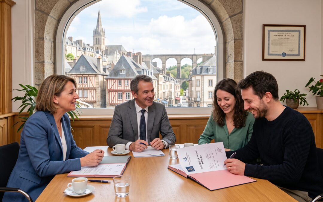 Collaboration notaire et agent immobilier pour vente securisee a Morlaix