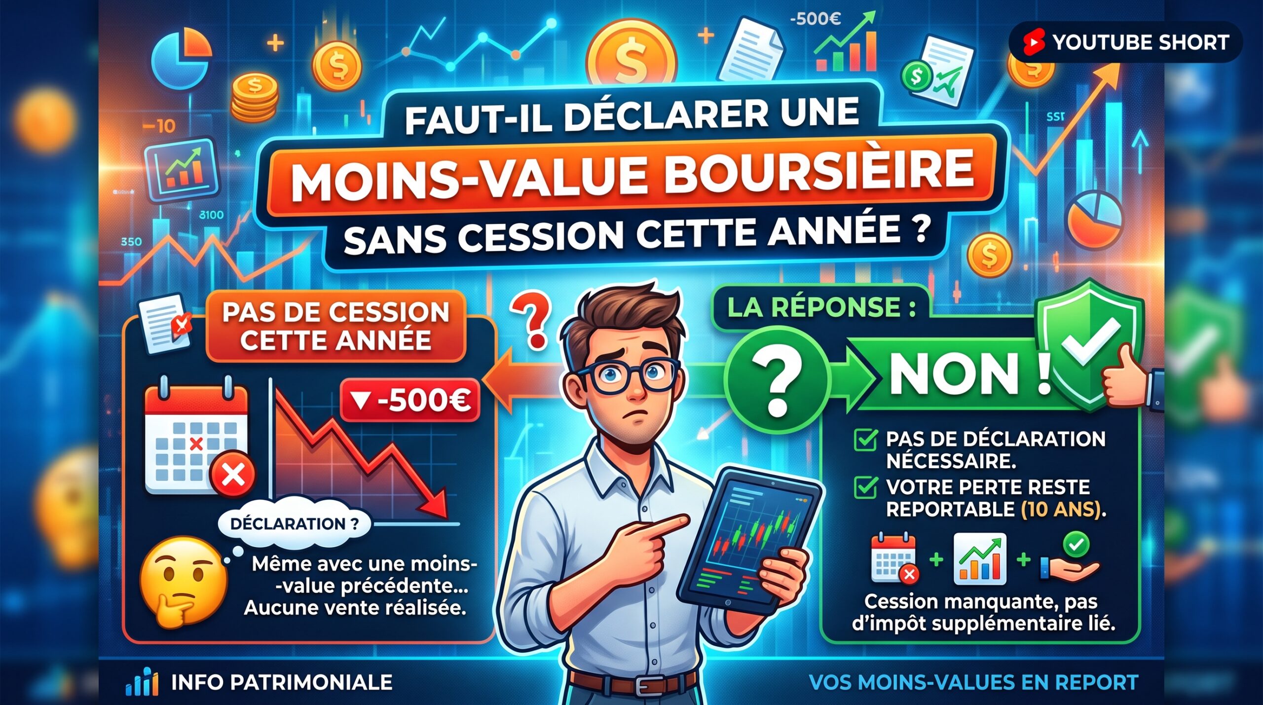Tableau de suivi et report des moins-values mobilières sur 10 ans