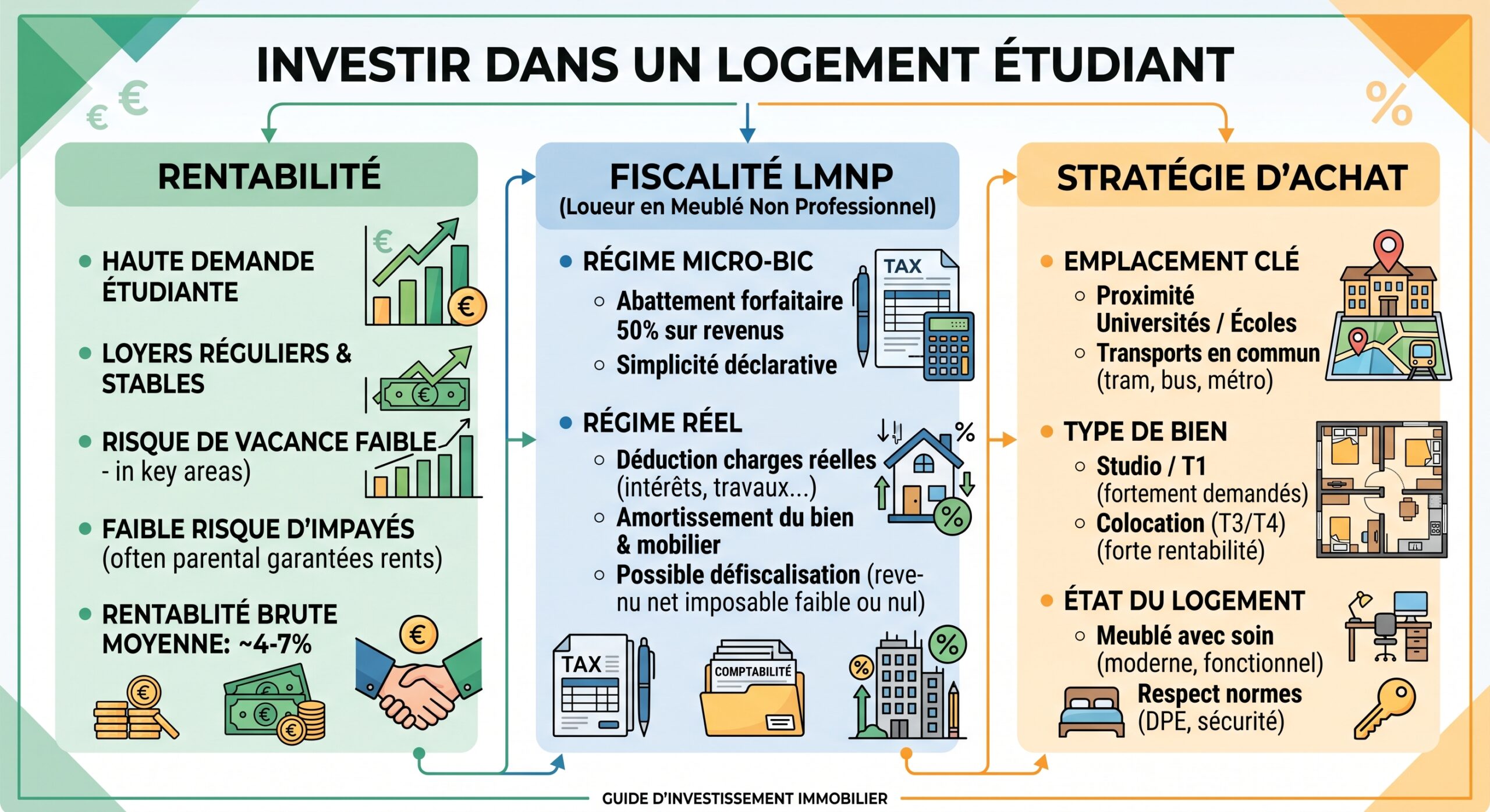 Investir dans un logement étudiant : rentabilité, fiscalité LMNP et stratégie d'achat